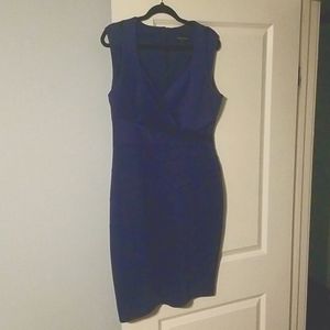 Navy blue cocktail dress.
